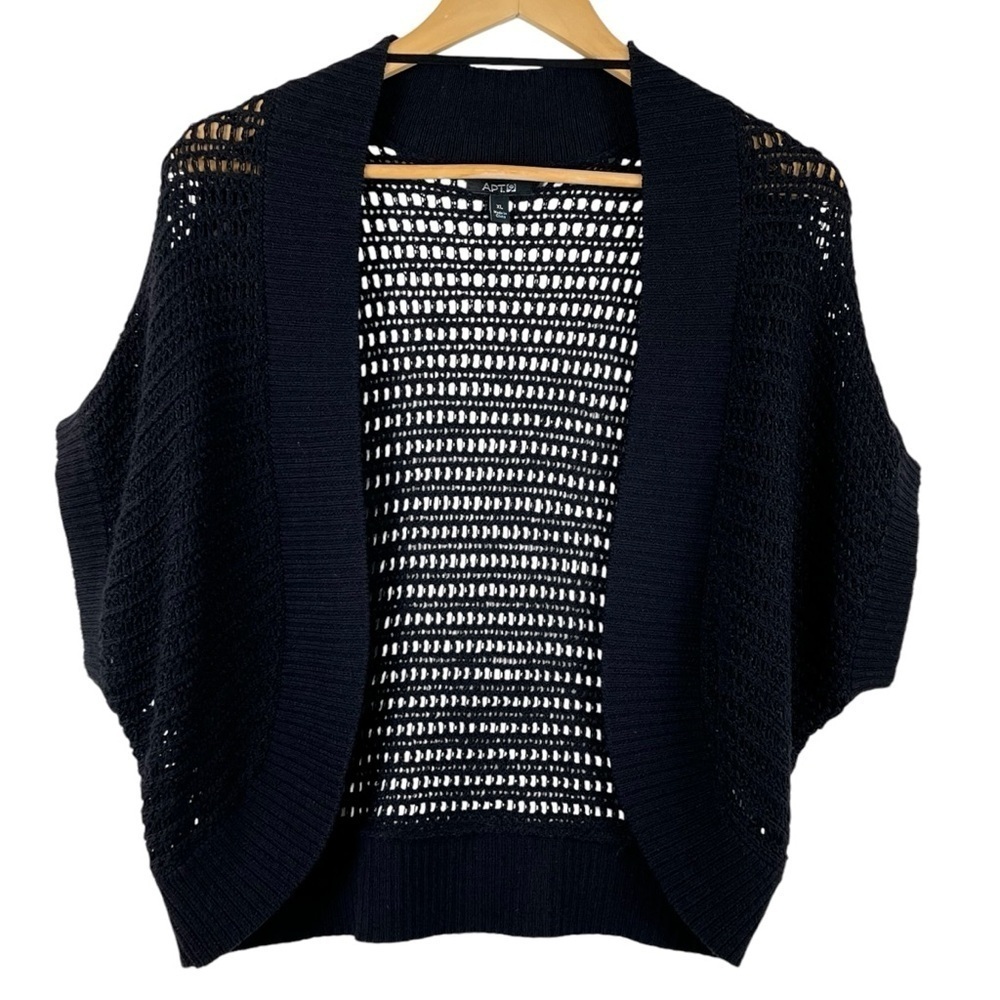 Apt. 9 Black Open-Knit Shrug